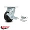 Service Caster 4 Inch Rubber on Aluminum Caster with Roller Bearing and Brake/Swivel Lock SCC SCC-30CS420-RAR-TLB-BSL - alternate 4